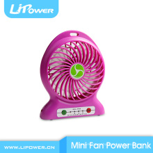 Портативный портативный батарейный источник питания Банка мини-вентилятор